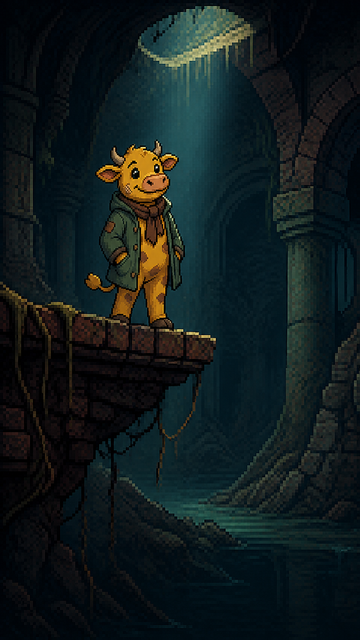 Lai the yellow bipedal cow